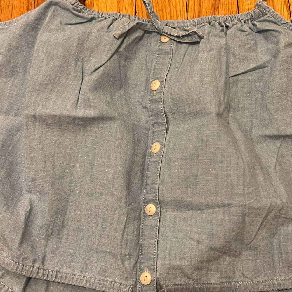 Madewell Chambray Meriden Top in Vineshire Wash Blue Size - Picture 3 of 15